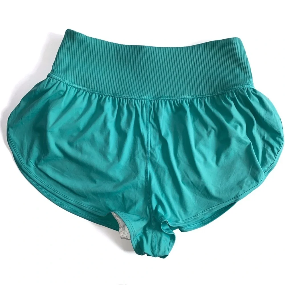 Nwot Free People Movement Game Time Shorts Aqua Blue size L